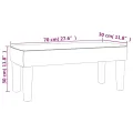 Banc Gris foncé 70x30x30 cm Tissu