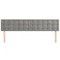 Têtes de lit 2 pcs Gris clair 100x5x78/88 cm Velours