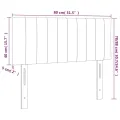 Tête de lit Marron Foncé 80x5x78/88 cm Tissu