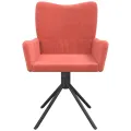 Chaises pivotantes à manger lot de 2 Rose Velours