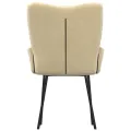 Chaises à manger lot de 2 Crème Velours