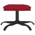 Repose-pied Rouge bordeaux 60x60x36 cm Velours
