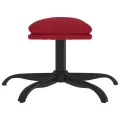 Repose-pied Rouge bordeaux 60x60x36 cm Velours