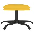 Repose-pied Jaune moutarde 60x60x36 cm Tissu