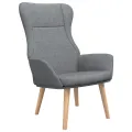 Chaise de relaxation Gris clair Tissu