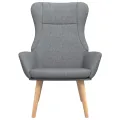 Chaise de relaxation Gris clair Tissu