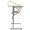 Bureau d'artisanat chêne sonoma et gris 110x53x(58-87) cm
