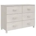 Buffet MOLDE Blanc 113x40x80 cm Bois massif de pin