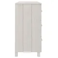 Buffet MOLDE Blanc 113x40x80 cm Bois massif de pin