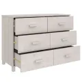 Buffet MOLDE Blanc 113x40x80 cm Bois massif de pin
