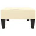 Repose-pied Crème 78x56x32 cm Similicuir
