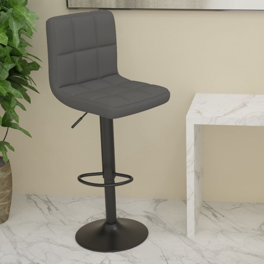 Tabouret de bar Gris foncé Tissu