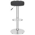Tabourets de bar lot de 2 noir tissu