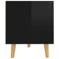 Meuble TV noir brillant 90x40x48,5 cm bois d'ingénierie