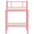 Tables de chevet 2 pcs Rose et transparent Métal et verre