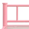 Tables de chevet 2 pcs Rose et transparent Métal et verre