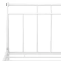 Cadre de lit Blanc Métal 100x200 cm