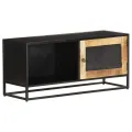 Meuble TV 90x30x40 cm Bois de manguier brut