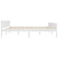 Cadre de lit Bois de pin massif Blanc 200x200 cm