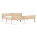 Cadre de lit Bois de pin massif 200x200 cm