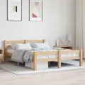 Cadre de lit bois de pin massif 140x200 cm