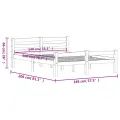 Cadre de lit bois de pin massif 140x200 cm