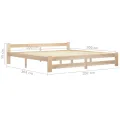 Cadre de lit Bois de pin massif 200x200 cm