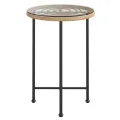 Table de salle à manger Ø55 cm Verre trempé et acier