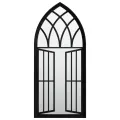 Miroir de jardin Noir 100x45 cm Fer pour utilisation extérieure
