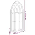 Miroir de jardin Noir 100x45 cm Fer pour utilisation extérieure