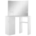 Coiffeuse d'angle Table de maquillage cosmétique Blanc