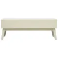 Table basse avec 2 tiroirs Gris sculpté 110x50x40 cm Bois