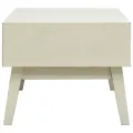 Table basse avec 2 tiroirs Gris sculpté 110x50x40 cm Bois