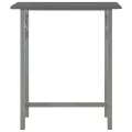 Ensemble de bar 3 pcs Bois et acier Anthracite