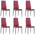 Mobilier de salle à manger 7 pcs Rouge bordeaux