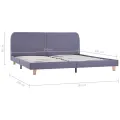 Cadre de lit Gris clair Tissu 180 x 200 cm