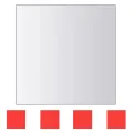 Carreau de miroir 24 pcs Carré Verre