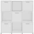 Bibliothèque Blanc 90x30x90 cm Aggloméré