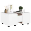 Table basse Blanc 60x60x38 cm Aggloméré