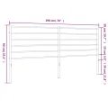 Tête de lit métal blanc 193 cm