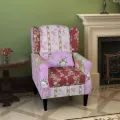 Fauteuil avec design de patchwork Tissu