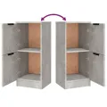 Buffets 3 pcs gris béton bois d'ingénierie