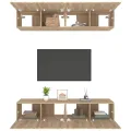 Meubles TV 4 pcs Chêne Sonoma 80x30x30 cm Bois d'ingénierie