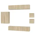 Ensemble de meubles TV 8 pcs Chêne sonoma Bois d'ingénierie