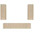 Ensemble de meubles TV 4 pcs Chêne sonoma Bois d'ingénierie