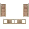 Ensemble de meubles TV 4 pcs Chêne sonoma Bois d'ingénierie