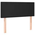 cadre de lit avec matelas Noir 90x200 cm Similicuir
