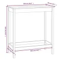 Table de bar blanc 100x50x110 cm bois massif de pin