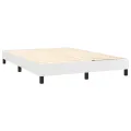 cadre de lit avec matelas Blanc 140x190cm Similicuir
