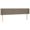 Tête de lit à LED Taupe 183x16x78/88 cm Tissu
